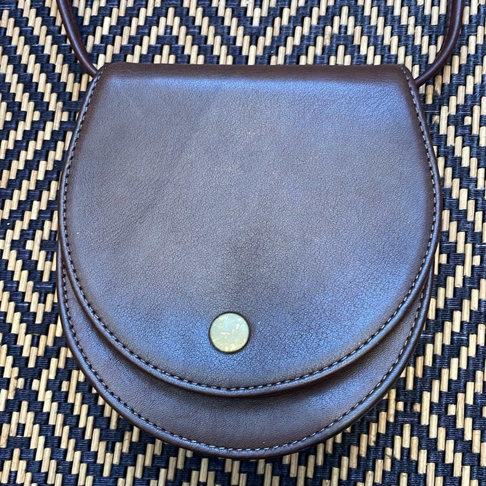 VINTAGE COACH HORSESHOE BELT BAG CROSSBODY 4857 Mahogany with brass